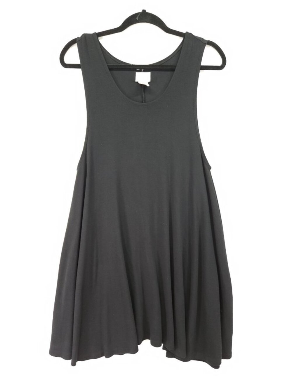 AJ Andrea Jovine Black Sleeveless Trapeze Swing Dress Womens Large Minimalist